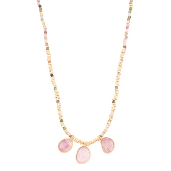 SHAANTI JEWELS Jewelry - SHAANTI JEWELS Made In India 18kt Gold Plated Sterling Silver Tourmaline Necklac